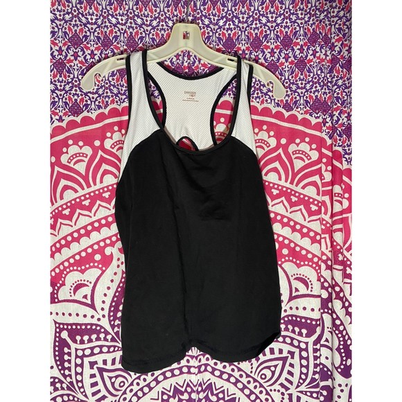 Danskin Now Tank Top XL Black White - Picture 1 of 3